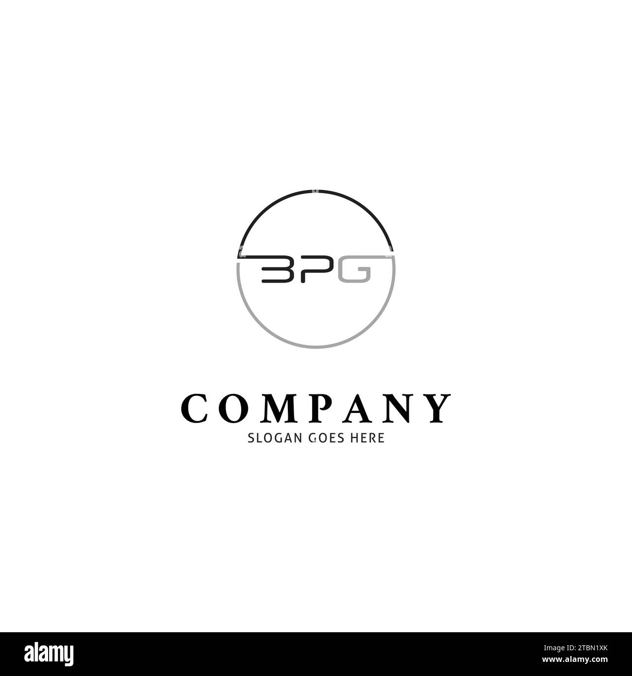Lettera iniziale icona BPG Logo vettore disegno illustrativo modello Illustrazione Vettoriale