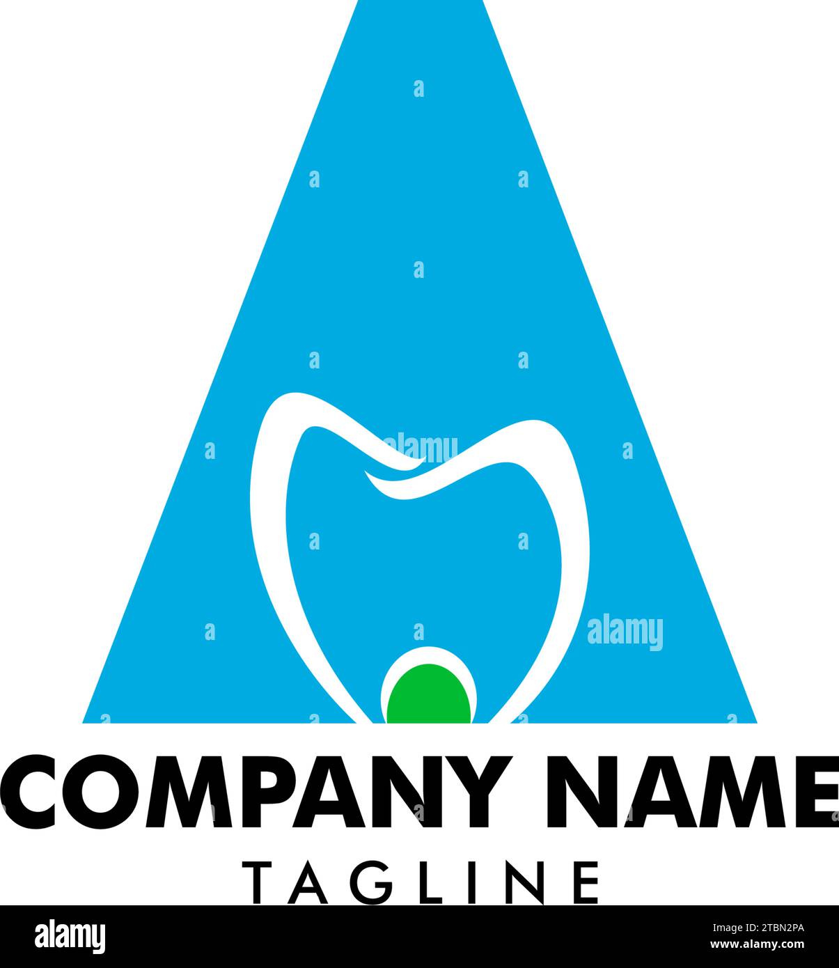 Lettera iniziale modello di disegno del logo dentale Illustrazione Vettoriale