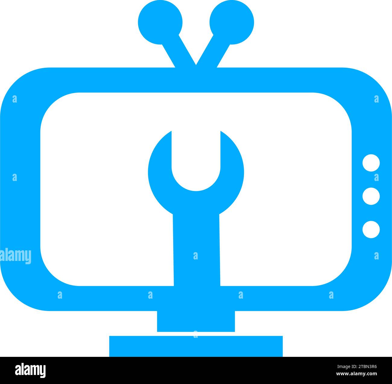 Vettore disegno modello logo servizio TV Illustrazione Vettoriale