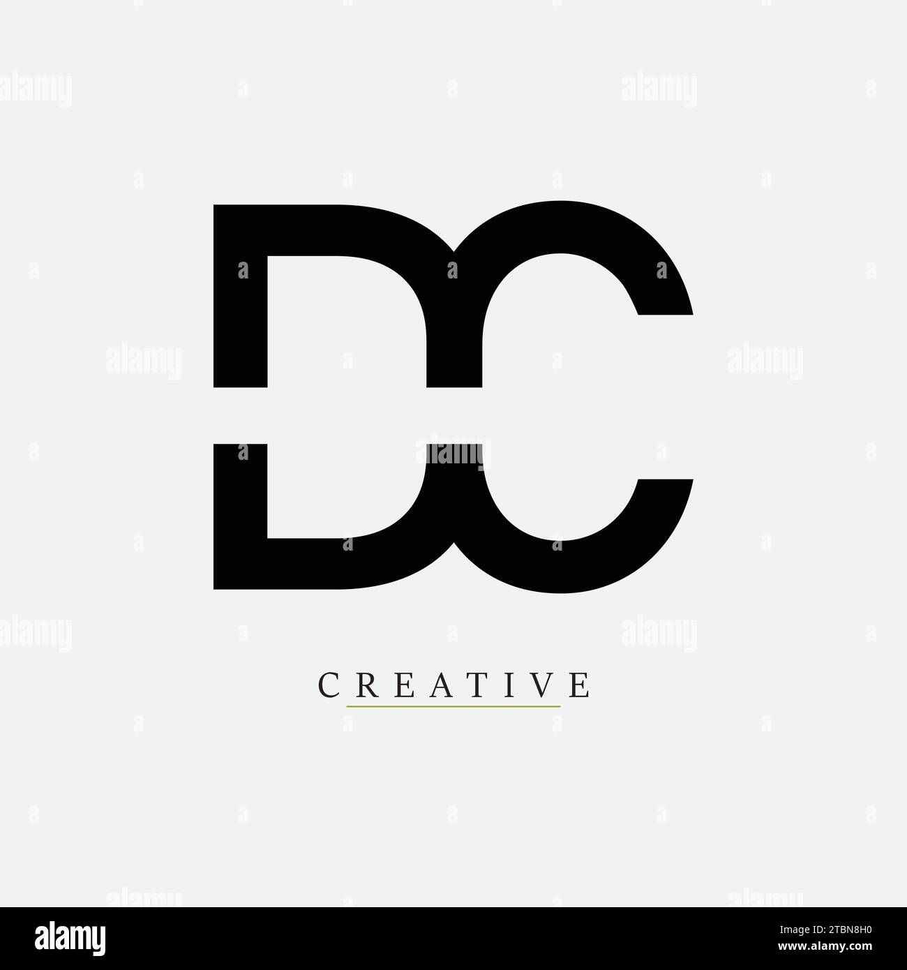 Logo DC, azienda, marchio, nome Illustrazione Vettoriale