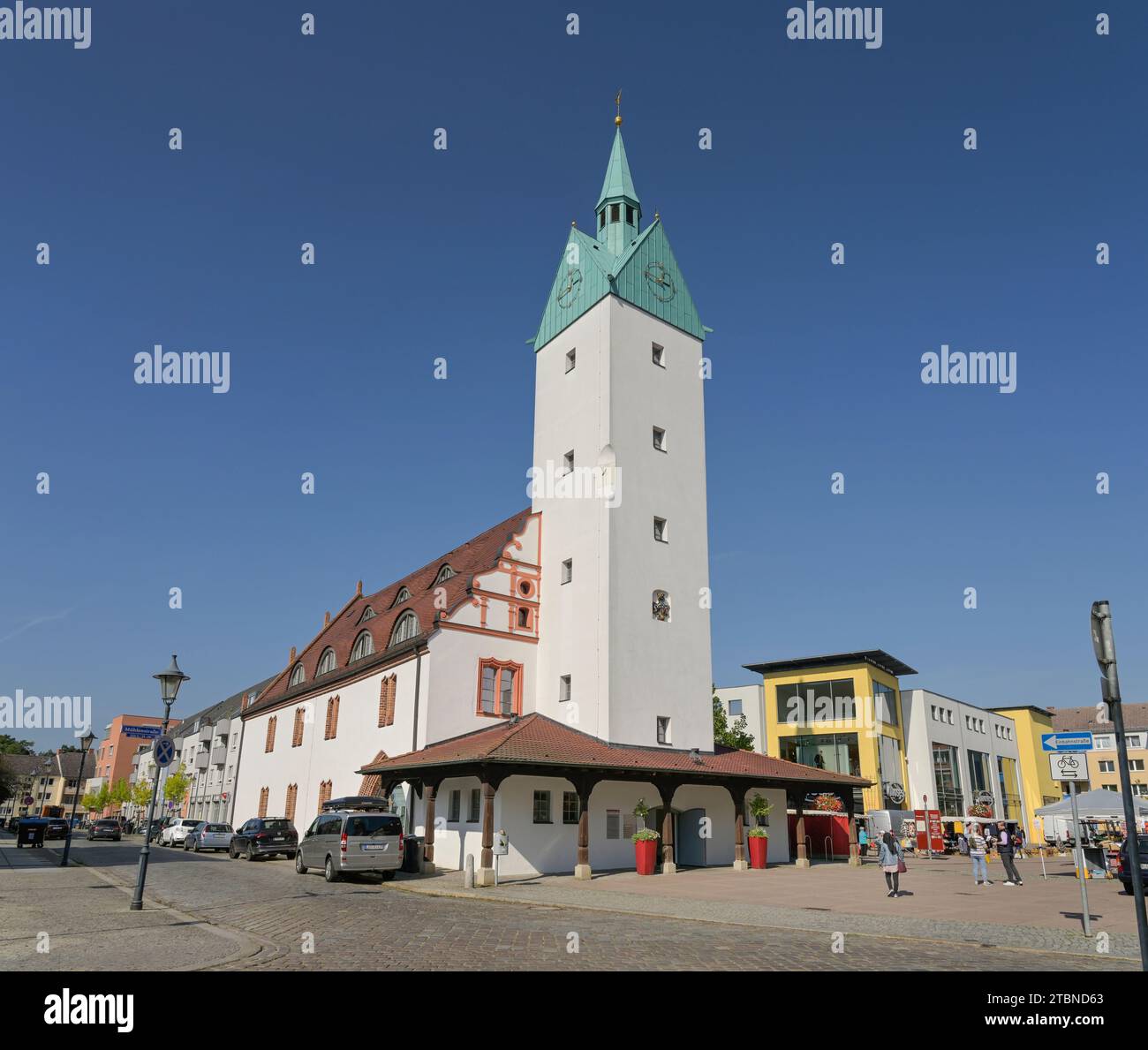 Altes Rathaus, am Markt, Fürstenwalde, Landkreis Oder-Spree, Brandeburgo, Deutschland Foto Stock