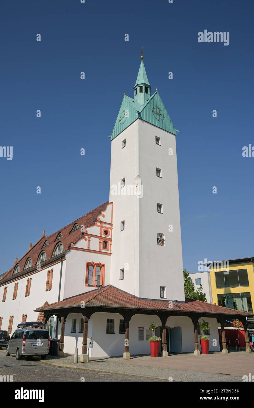 Altes Rathaus, am Markt, Fürstenwalde, Landkreis Oder-Spree, Brandeburgo, Deutschland Foto Stock