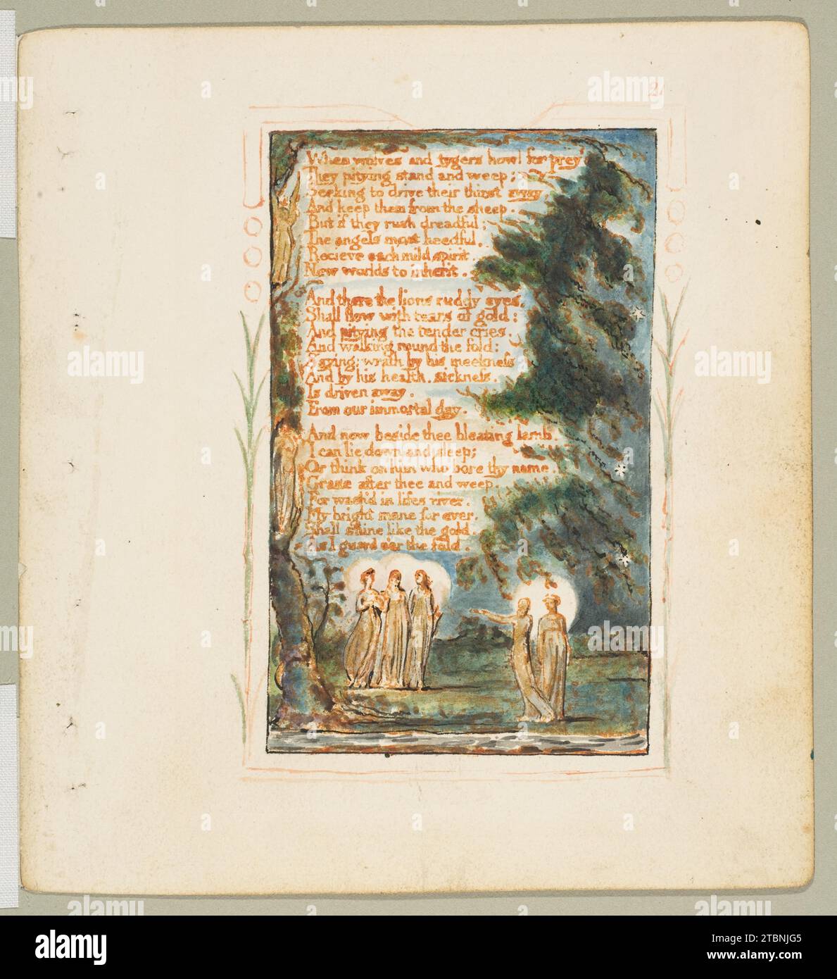 Songs of Innocence: Night (secondo piatto) 1917 di William Blake Foto Stock