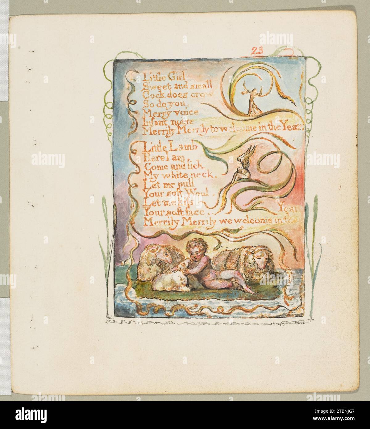 Songs of Innocence: Spring (secondo piatto) 1917 di William Blake Foto Stock
