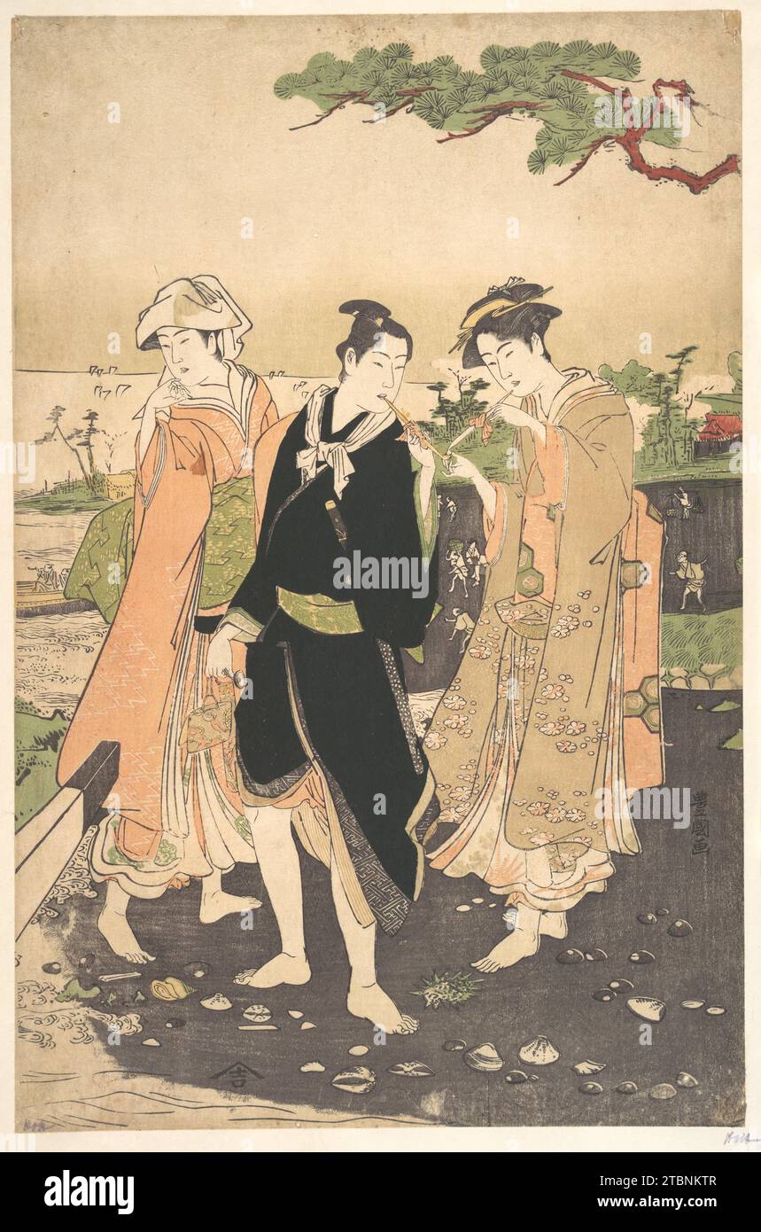 Lungo la riva del mare a Futami 1929 di Utagawa Toyokuni i Foto Stock