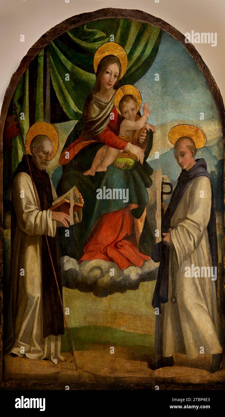 Madonna con bambino e Santi - Madonna con bambino e Santi , Cattedrale, Salerno, Museo delle Belle Arti, Italia, italiano, Foto Stock