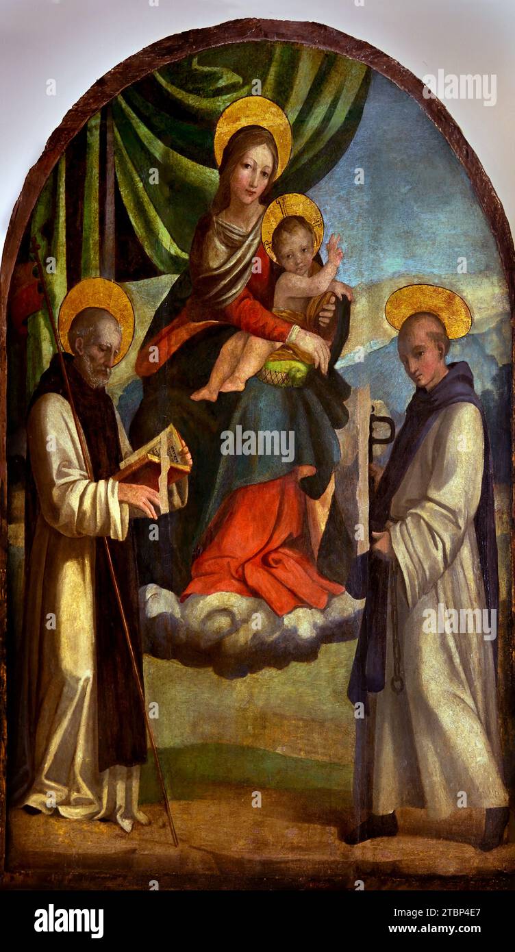 Madonna con bambino e Santi - Madonna con bambino e Santi , Cattedrale, Salerno, Museo delle Belle Arti, Italia, italiano, Foto Stock