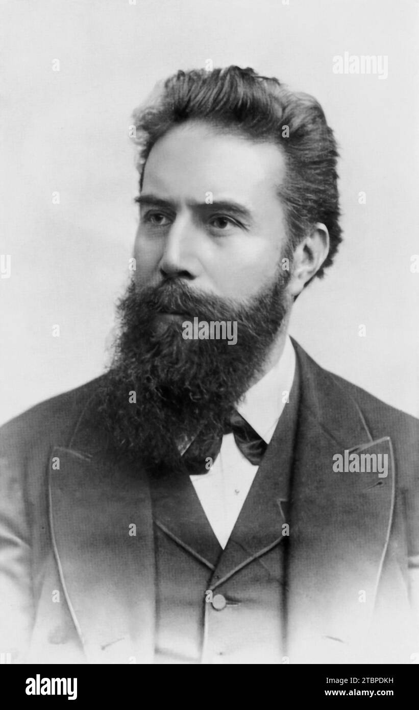 Wilhelm Conrad Roentgen/Rontgen. Circa 1890-1900. Foto Stock