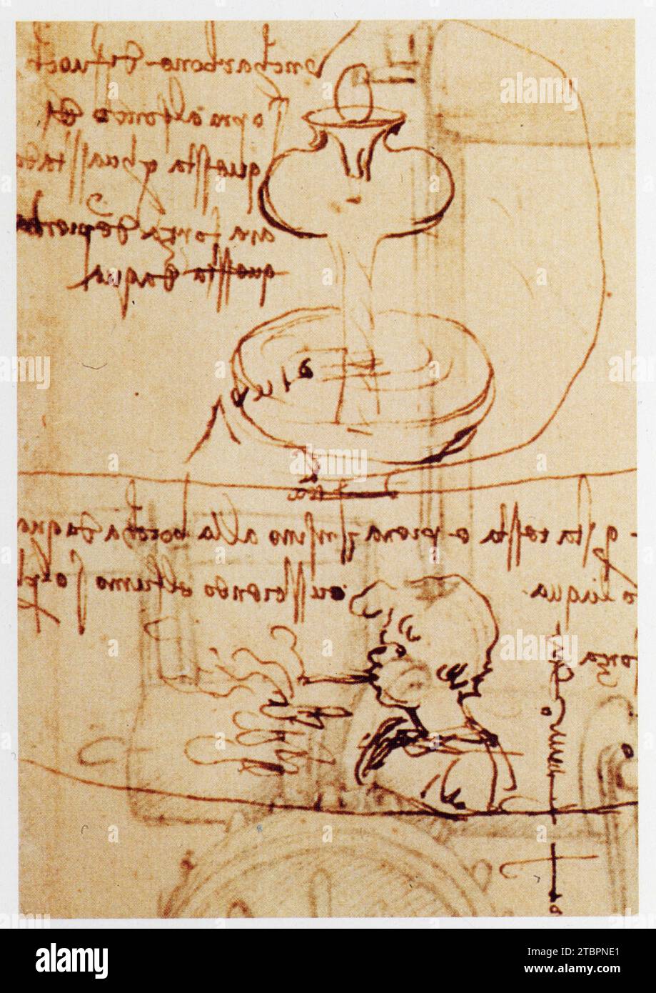 Leonardo da Vinci.1452-1519.Soufflet à vapeur. Foto Stock