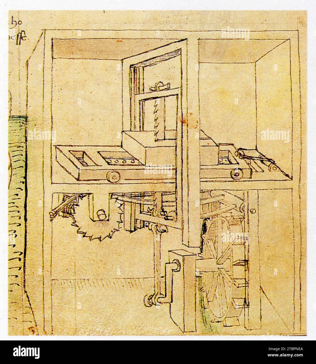 Francesco di Giorgio.1439-1501.Scie hydraulique. Foto Stock