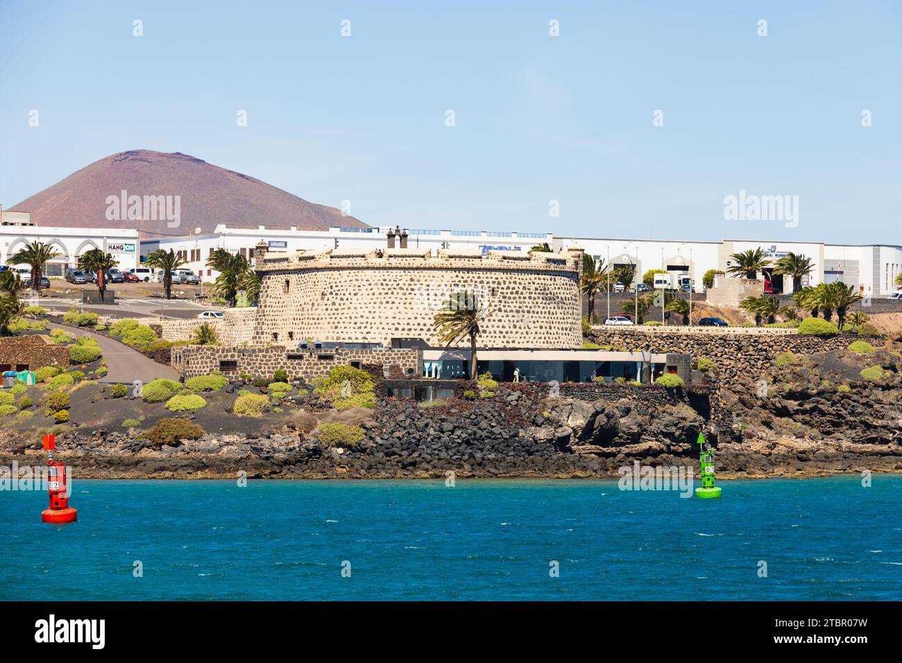 Il forte di Castilolo de San Jose. Arrecife, Las Palmas, Lanzarote, spagna. Museo Internacional de Art contemporaneo. Foto Stock