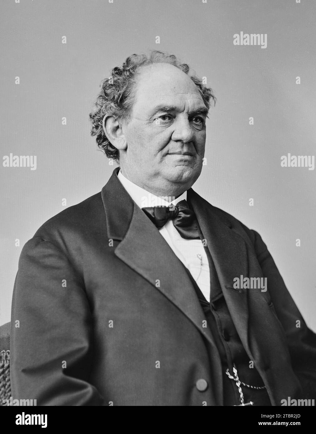 Phineas T. Barnum, attribuito a Mathew Brady Studio, c. 1860-1870, vetro lastra collodion negative. Foto Stock
