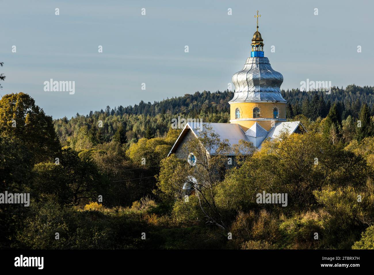 Europa, Polonia, voivodato di Podkarpackie, Monti Bieszczady, ex villaggio di Sokoliki Foto Stock