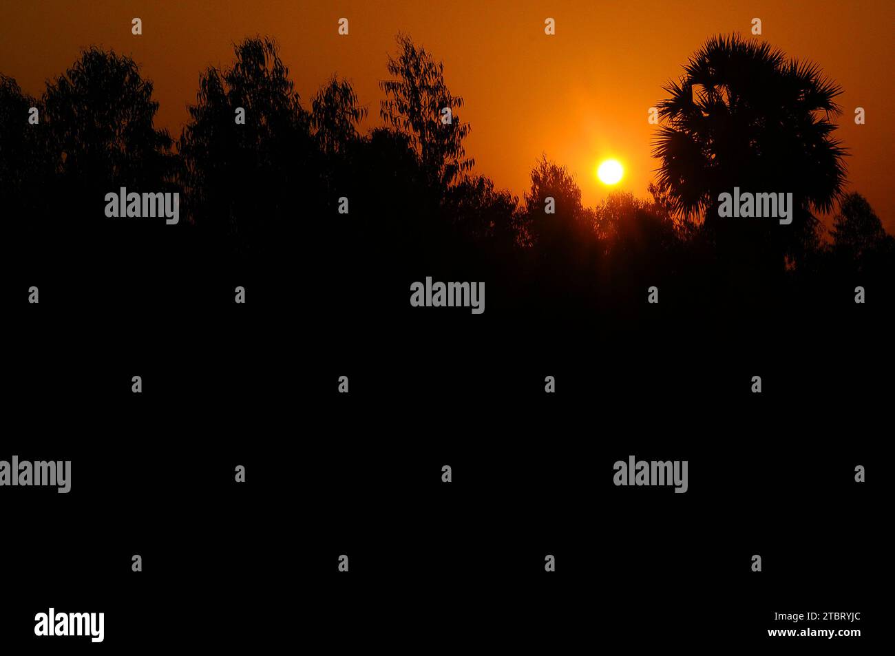 Splendida vista del tramonto in serata Foto Stock