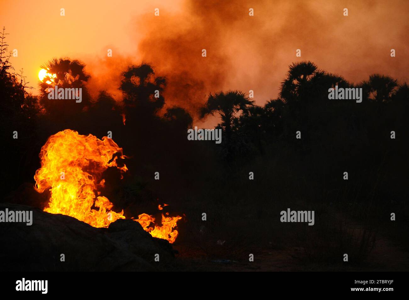 Splendida vista del tramonto in serata Foto Stock