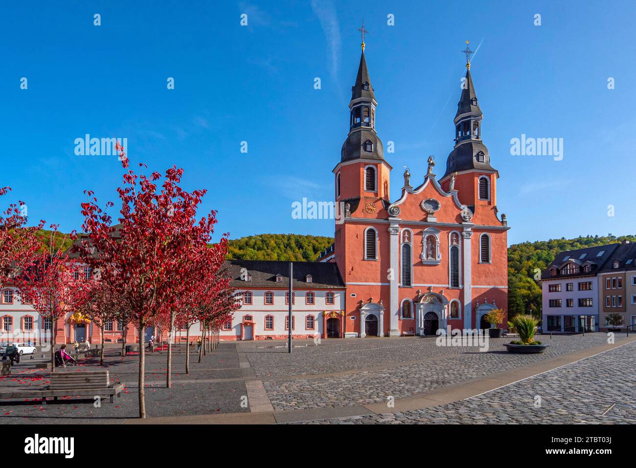 Basilica di San Salvator a Prüm, Eifel, Renania-Palatinato, Germania Foto Stock