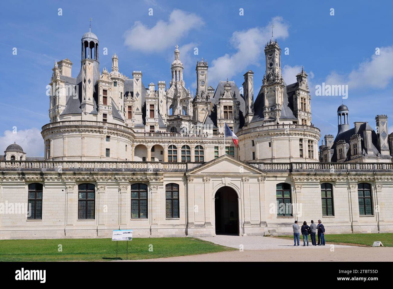 Castello di Chambord, dipartimento di Loir-et-Cher, regione centrale, Francia Foto Stock