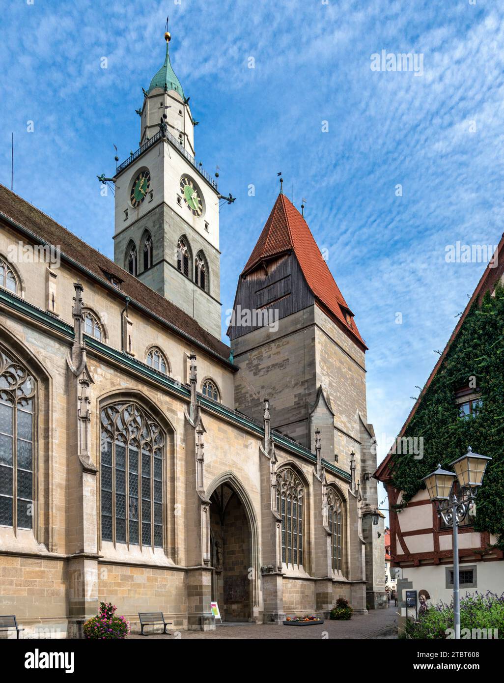 St Nicholas Minster a Überlingen sul lago di Costanza, Baden-Württemberg, Germania, Europa Foto Stock