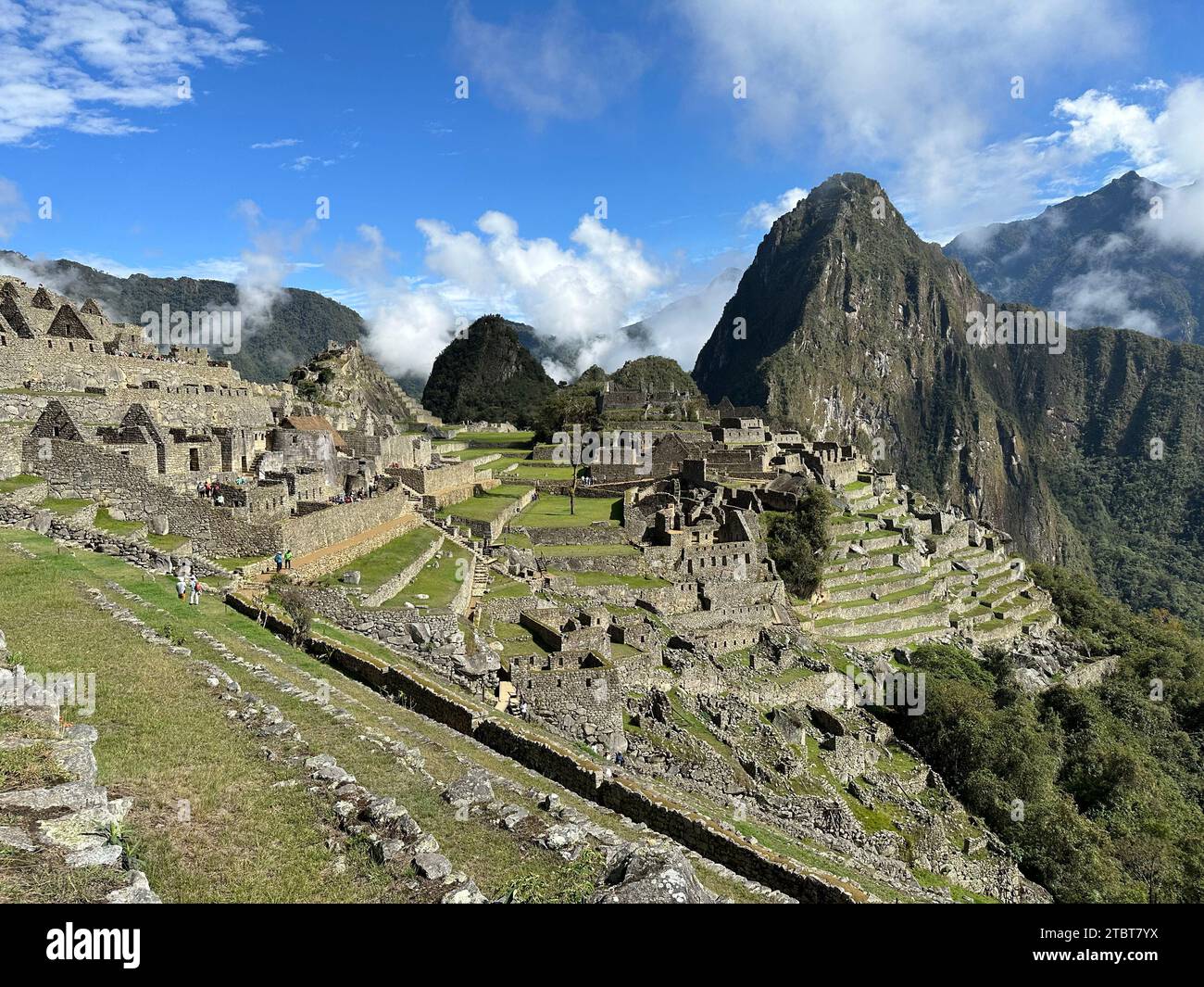 Macchu Picchu, Perù. Un'antica civiltà nelle verdi montagne del Perù Foto Stock