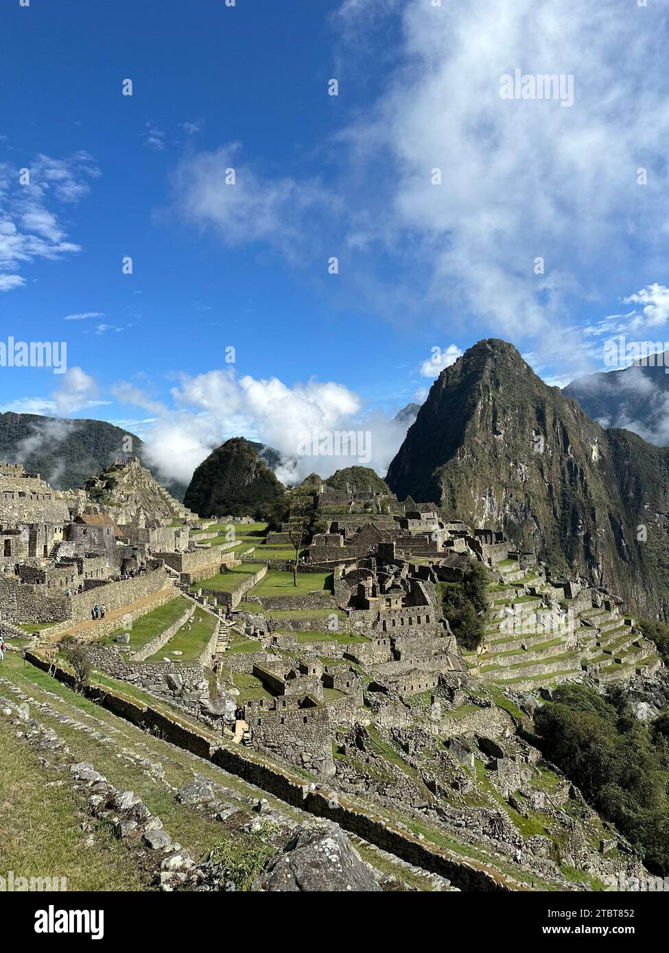 Macchu Picchu, Perù. Un'antica civiltà nelle verdi montagne del Perù Foto Stock