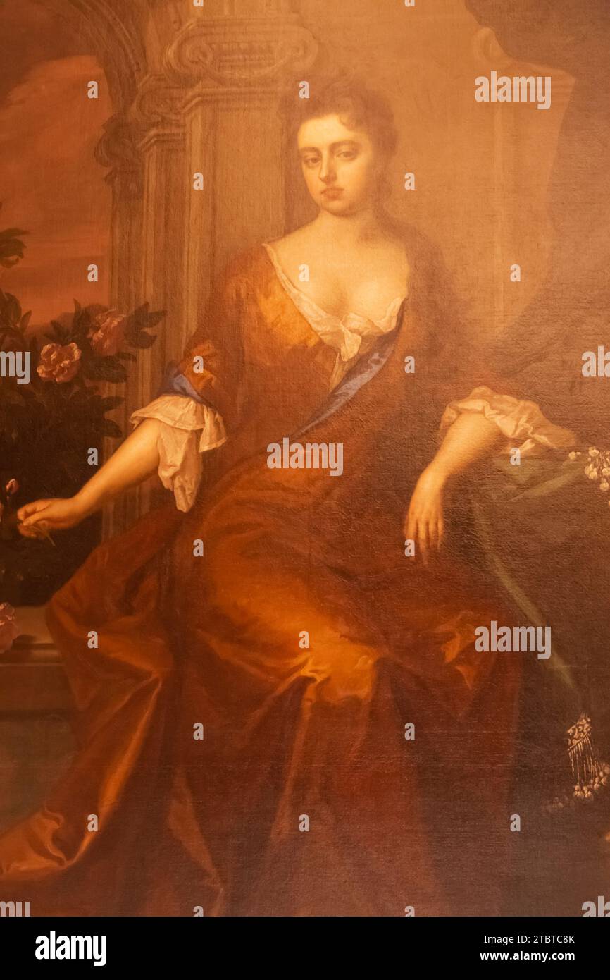 Inghilterra, West Sussex, Petworth, Petworth House, The Beauty Room, ritratto di una bella donna Foto Stock