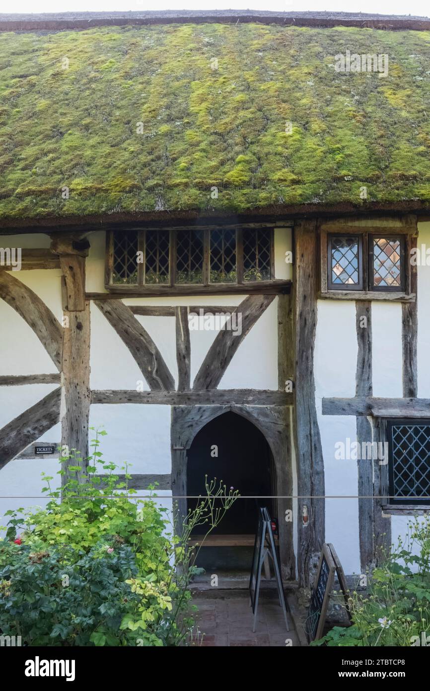 Inghilterra, East Sussex, Alfriston, Alfriston Village, Alfriston Clergy House and Garden, vista esterna Foto Stock