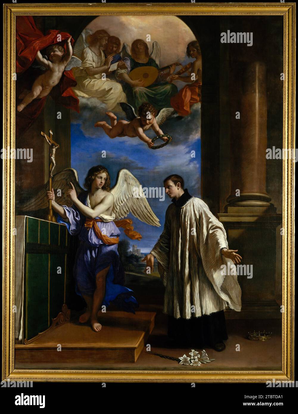 La vocazione di Sant'Alesio (Luigi) Gonzaga 1973 di Guercino (Giovanni Francesco Barbieri) Foto Stock