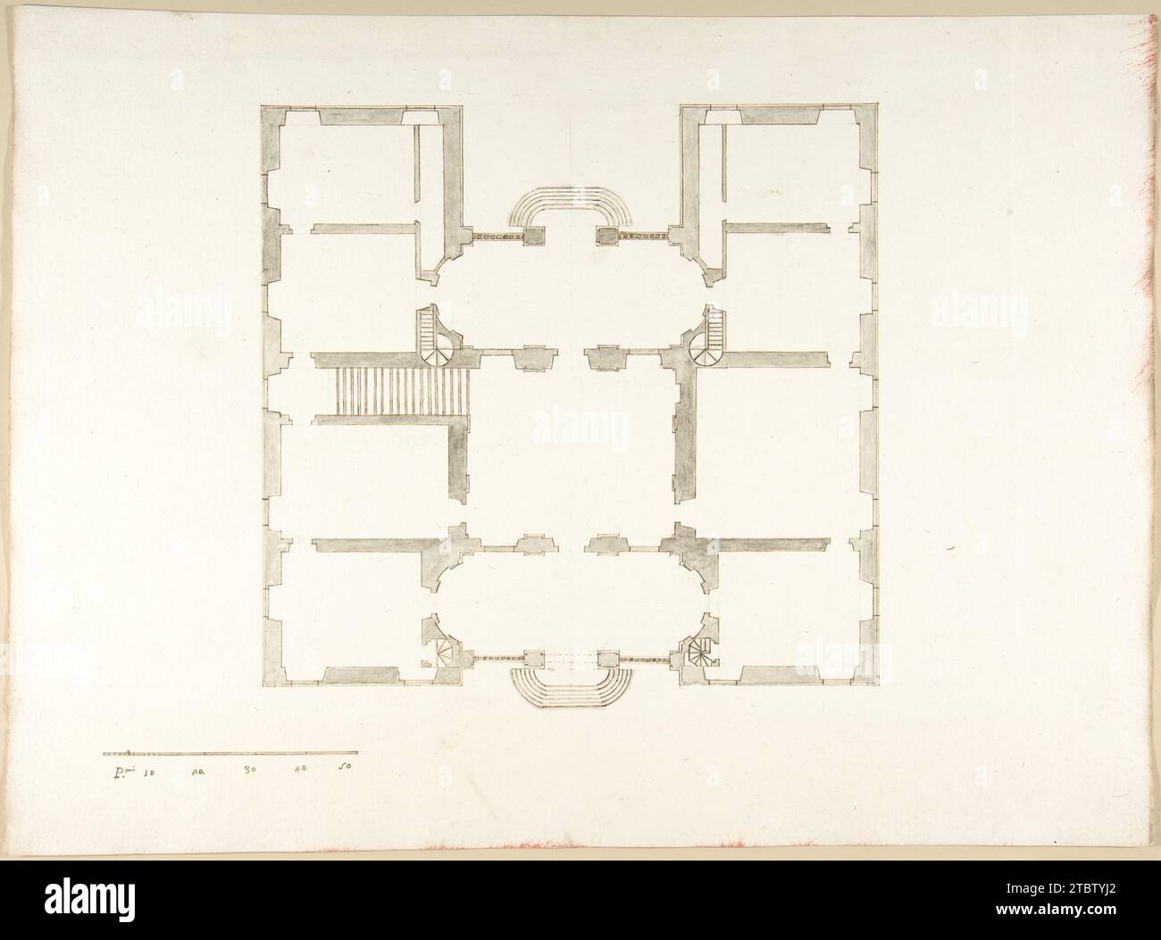 Piano (probabilmente dell'edificio con numero di accesso 60.632.62) 1960 di Pietro Paolo Coccetti (Cocchetti) Foto Stock