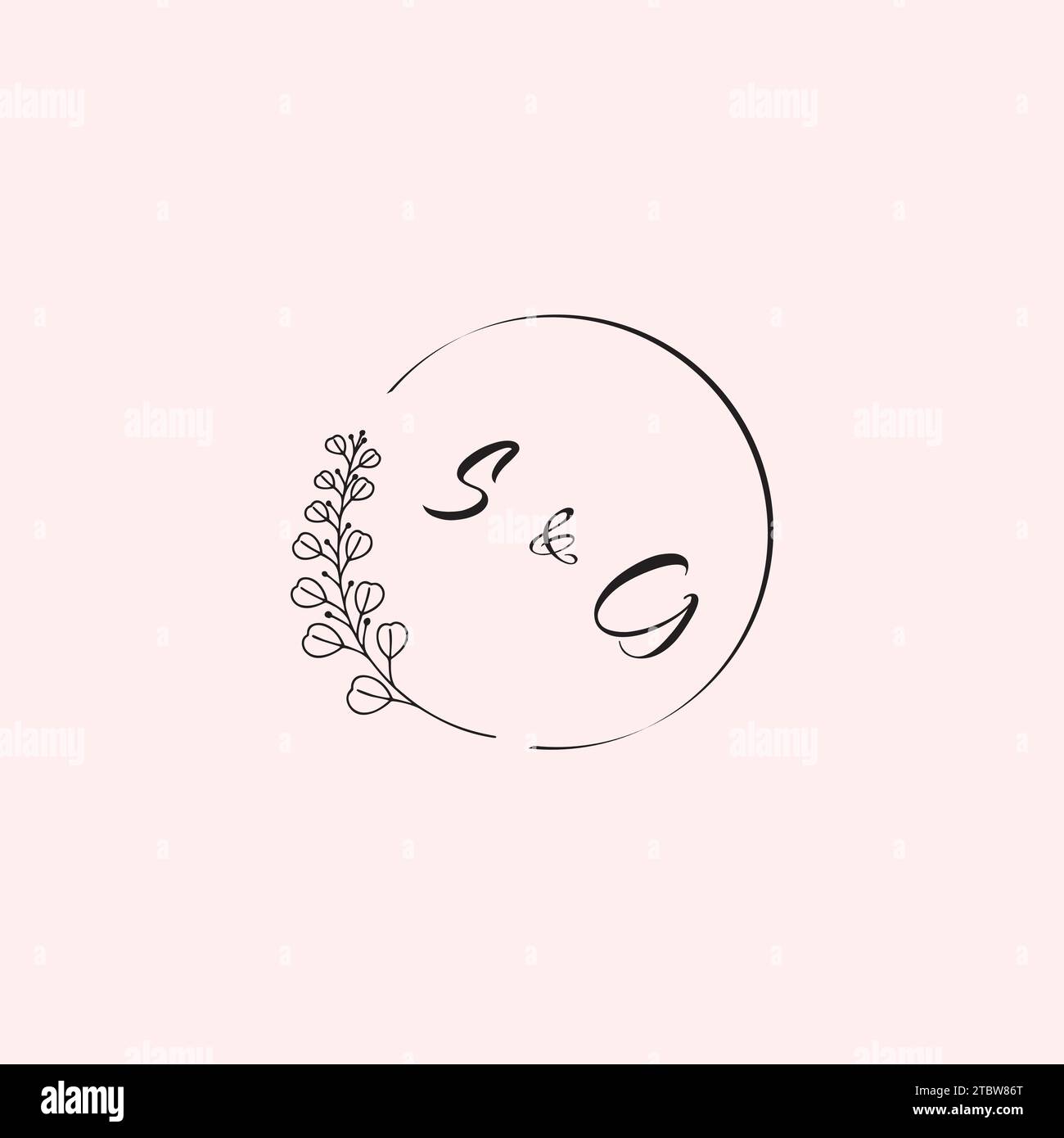 Lettere con logo GS in un design professionale di alta qualità che si adatta perfettamente a qualsiasi supporto di stampa Illustrazione Vettoriale