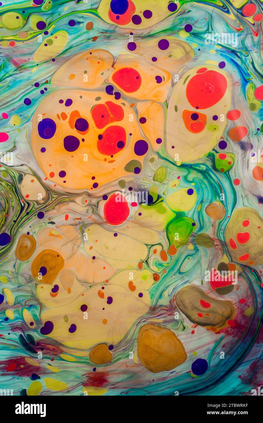 Tradizionale turca marmorizzazione artwork pattern come colorato sfondo astratto Foto Stock