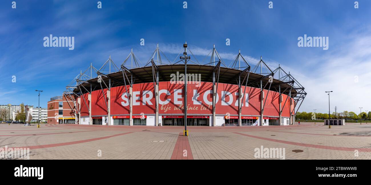 Una foto del Widzew 'od' Stadio, per la squadra di calcio polacca Foto Stock