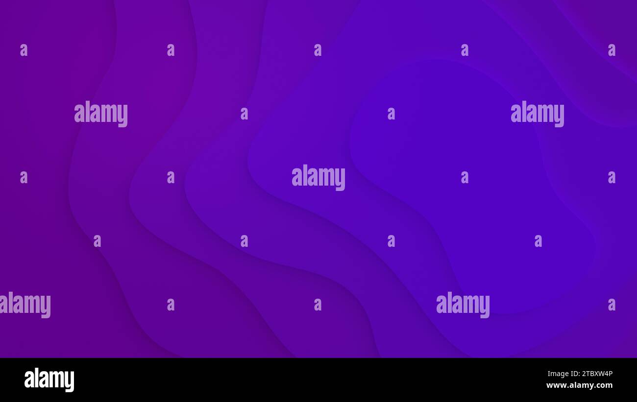 Forme geometriche e organiche stratificate astratte con sfumatura di colore da viola a blu. Sfondo full frame astratto e moderno ad alta risoluzione, spazio di copia. Foto Stock