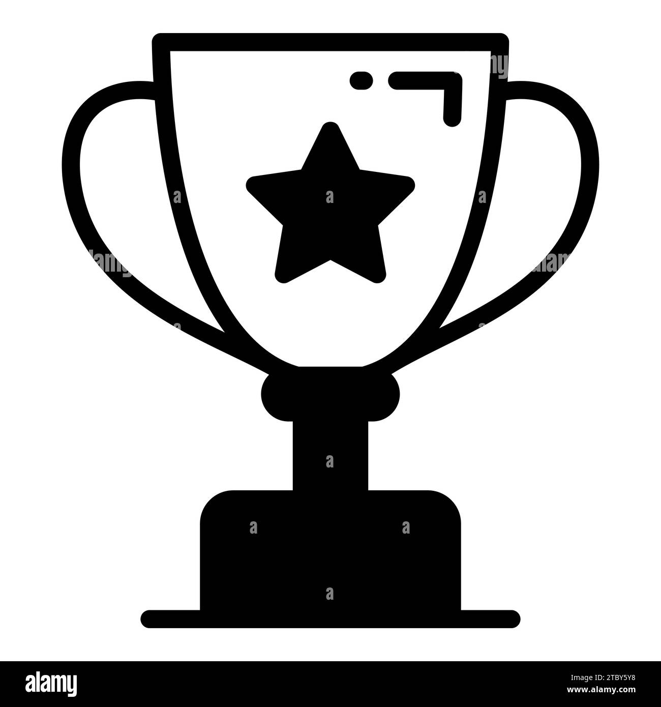 icona del glifo vettoriale del trofeo, icona scuola e istruzione Illustrazione Vettoriale