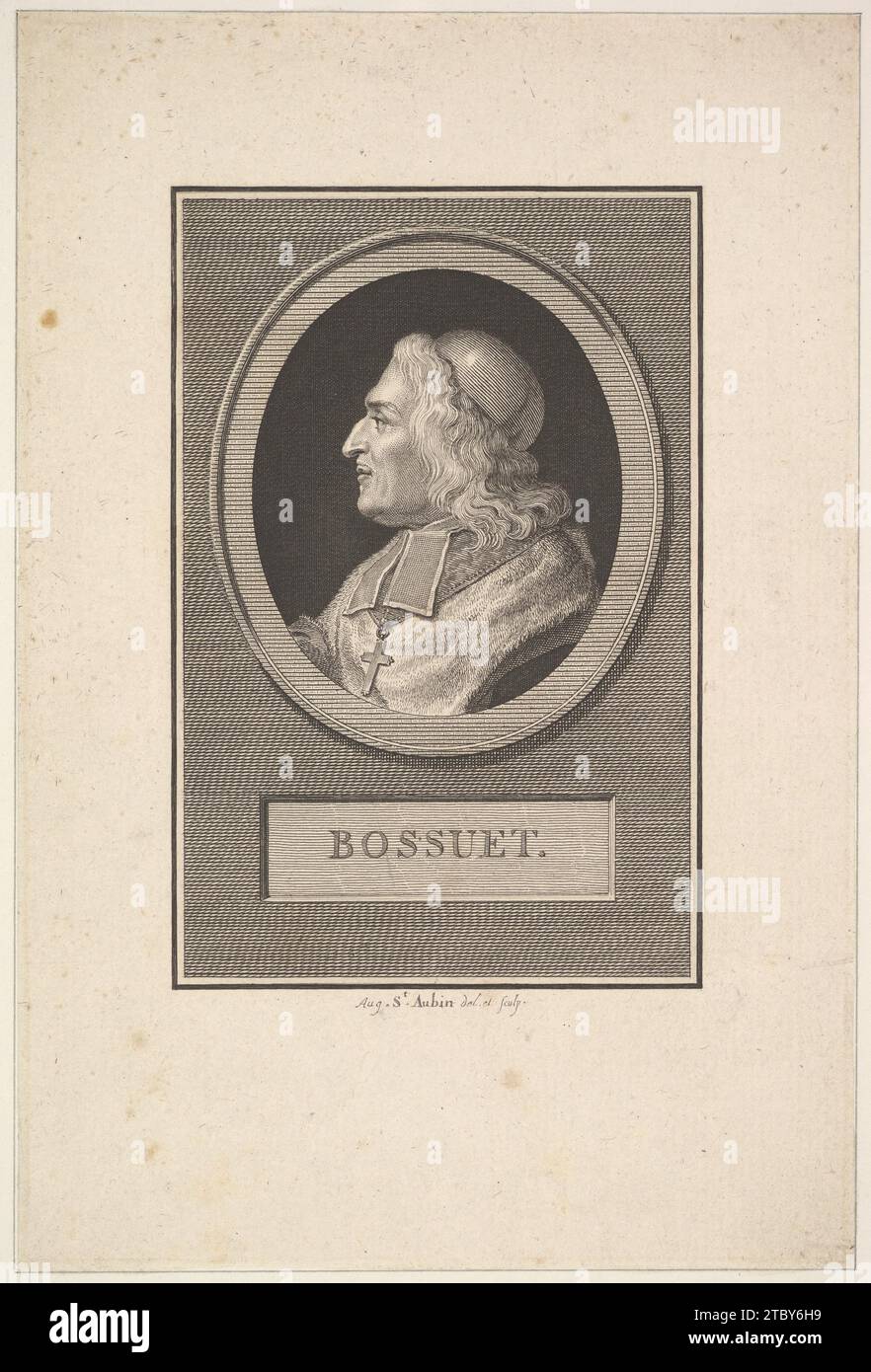 Ritratto di Bossuet 1917 di Augustin de Saint-Aubin Foto Stock