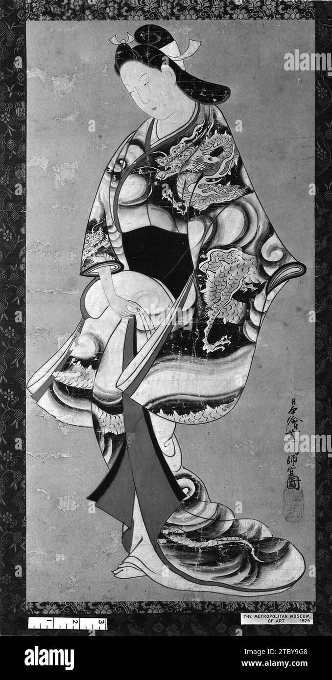 Standing Beauty 1929 di Hishikawa Moronobu Foto Stock