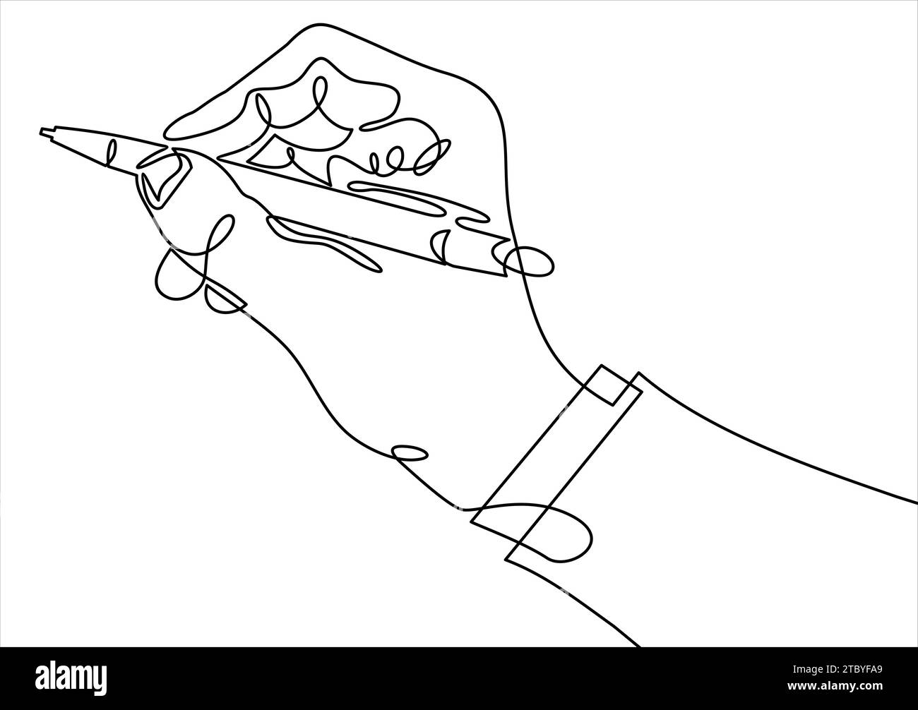 disegno a linee continuo della linea a mano con matita.illustrazione Illustrazione Vettoriale