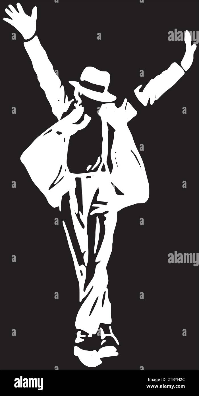 Logo in bianco e nero per il look da ballo Illustrazione Vettoriale
