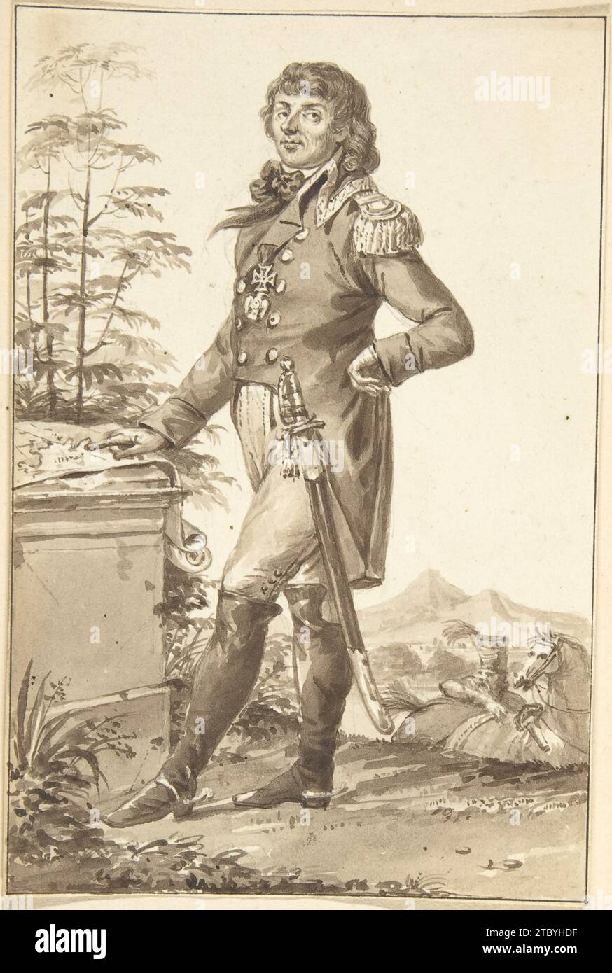 Ritratto di Thaddeus Kosciuszko 1949 di Jean-Baptiste-Francois Bosio Foto Stock