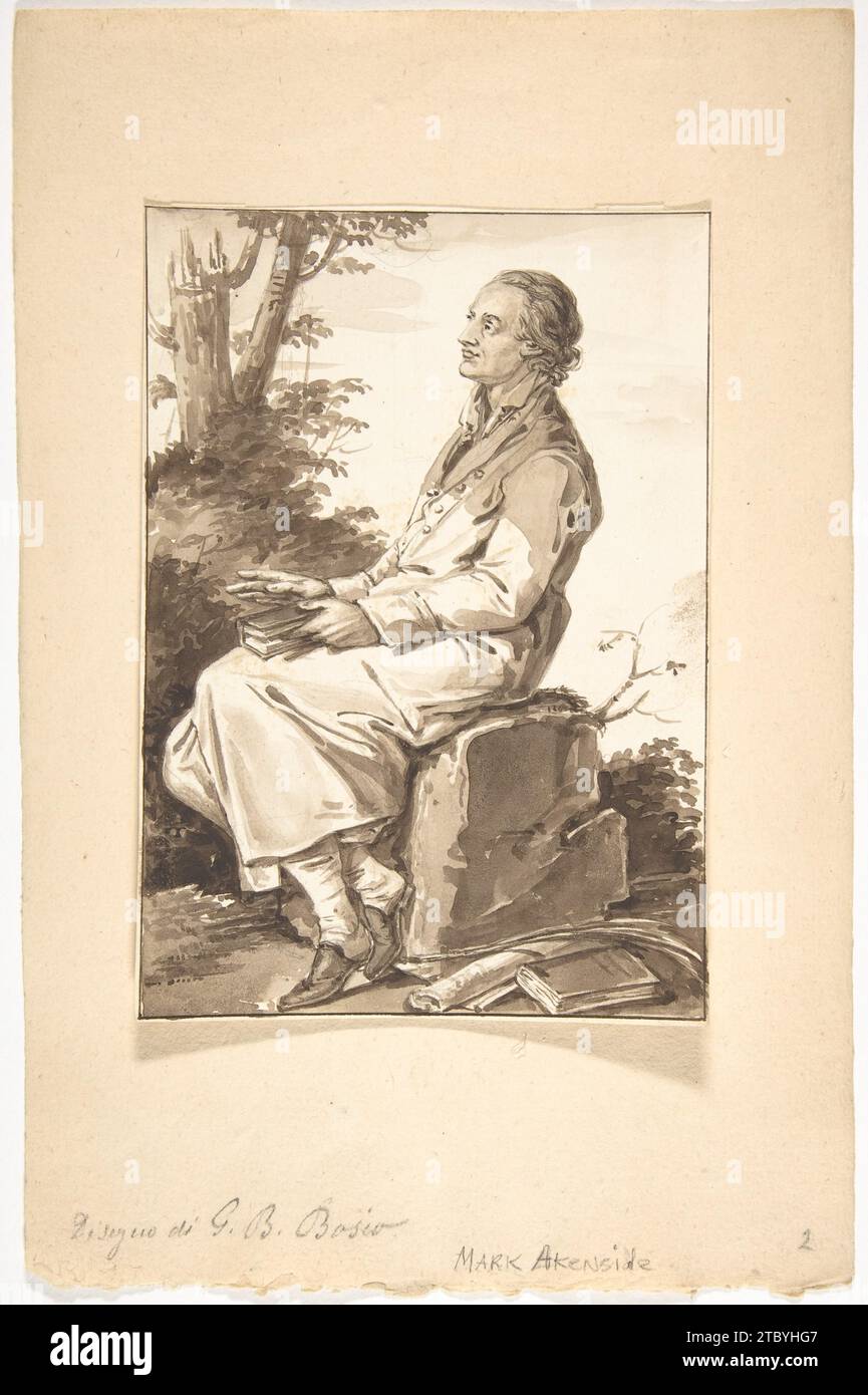 Ritratto di Mark Akenside 1949 di Jean-Baptiste-Francois Bosio Foto Stock