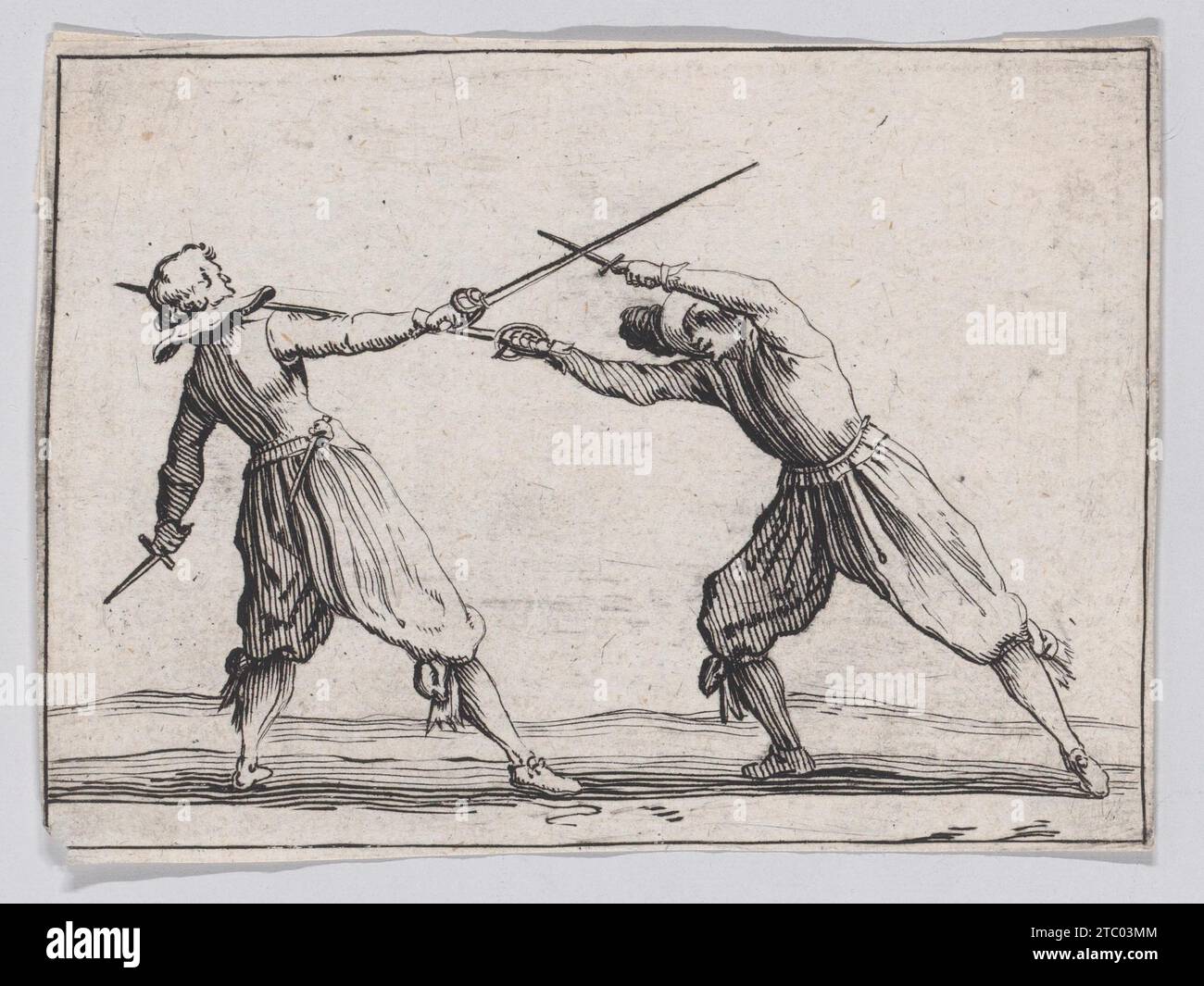 Copia di le Duel a l'Epee et au Poignard (il duello con la spada e il pugnale), da "Les Caprices" 1917 di Anonymous Foto Stock