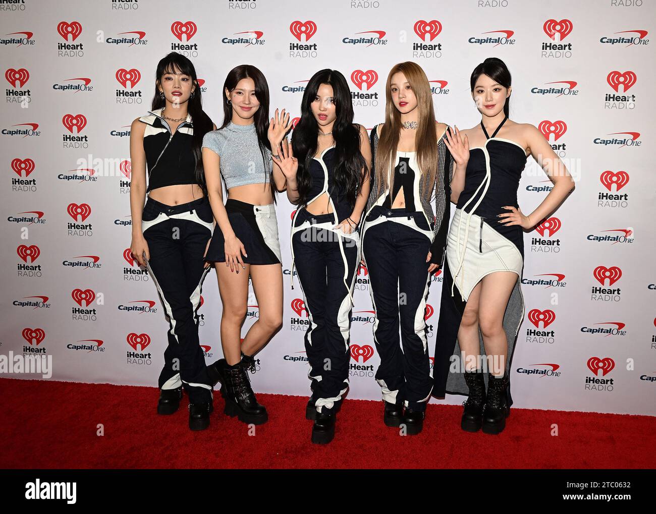 New York, USA. 9 dicembre 2023. Minnie, Miyeon, Soyeon, Yuqi e Shuhua di (G)i-DLE partecipano a iHeartRadio z100's Jingle Ball 2023 al Madison Square Garden l'8 dicembre 2023 a New York City. Foto: Jeremy Smith/imageSPACE credito: Imagespace/Alamy Live News Foto Stock