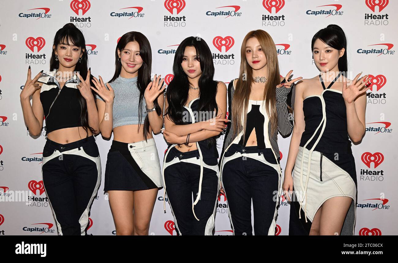 Minnie, Miyeon, Soyeon, Yuqi e Shuhua di (G)i-DLE partecipano a iHeartRadio z100's Jingle Ball 2023 al Madison Square Garden l'8 dicembre 2023 a New York City. Foto: Jeremy Smith/imageSPACE/Sipa USA Foto Stock