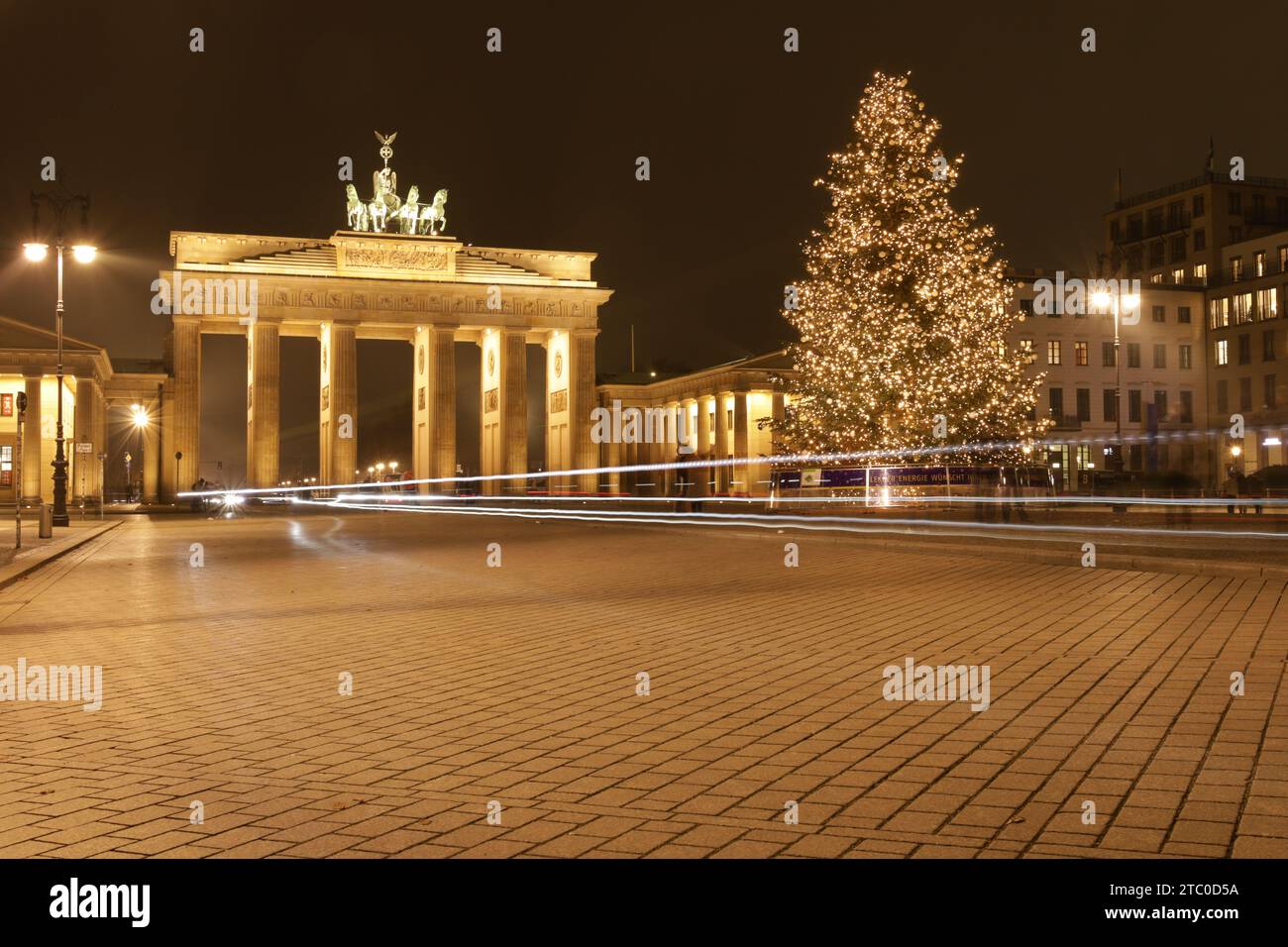 Brandenburger Tor a Natale Foto Stock