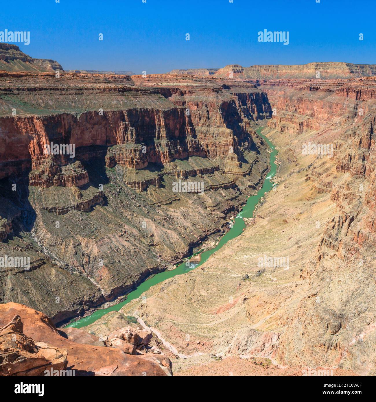 Il fiume Colorado in coda di pesce rapids area del parco nazionale del Grand Canyon, Arizona Foto Stock