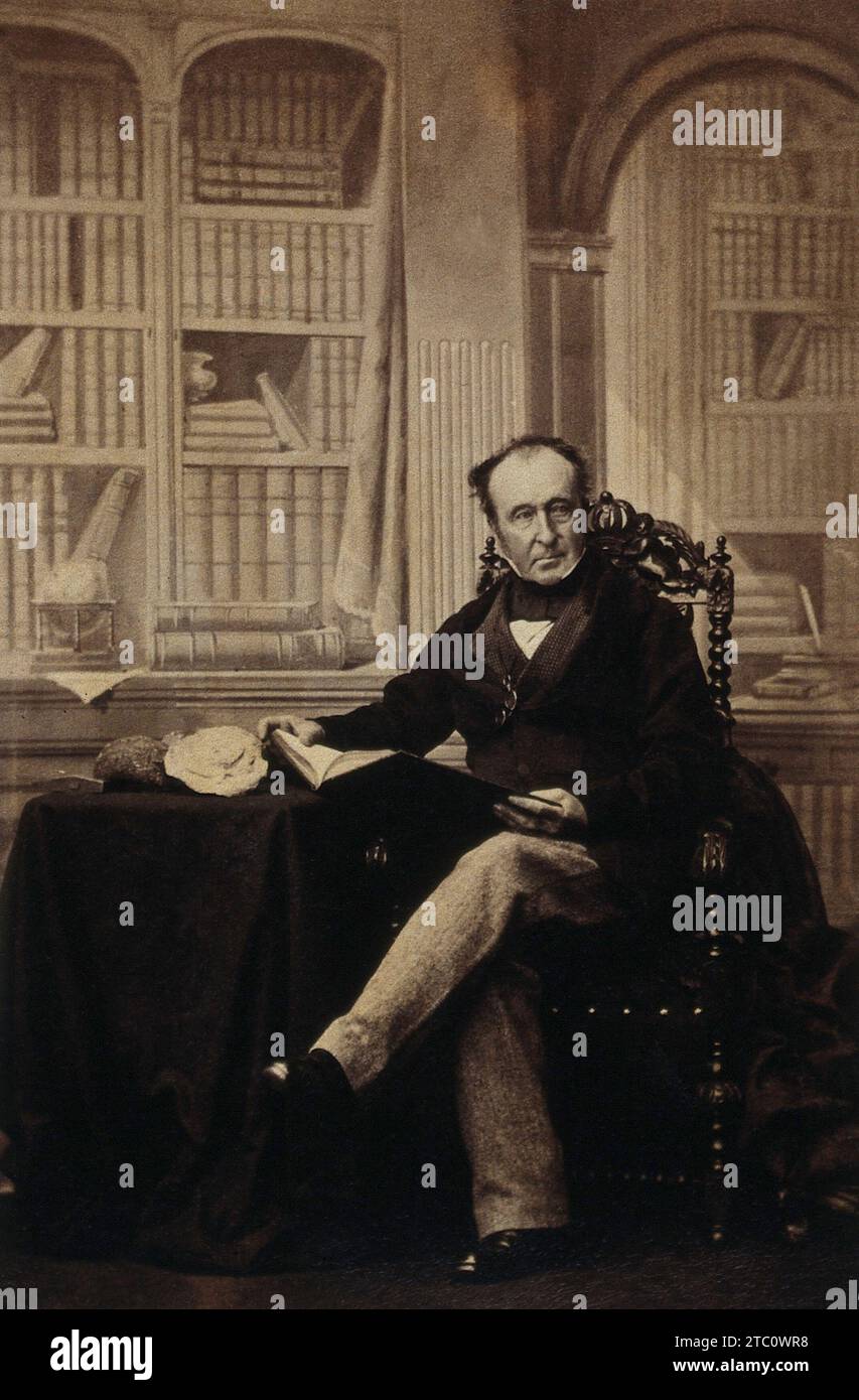 1860 c, GRAN BRETAGNA : il geologo e paleontologo scozzese Sir Roderick Impey MURCHISON ( 1792 - 1871 ), direttore generale del British Geological Survey dal 1855 fino alla sua morte nel 1871 . Foto di Camille-Léon-Louis SILVY ( 1834 - 1910 ), Londra . - STORIA - FOTO STORICHE - PALEONTOLOGIA - PALEONTOLOGIA - PALEONTOLOGO - GEOLOGO - GEOLOGIA - FOSSILE - FOSSILI - RITRATTO - SCIENZA - SCIENZA - ARCHIVIO GBB Foto Stock