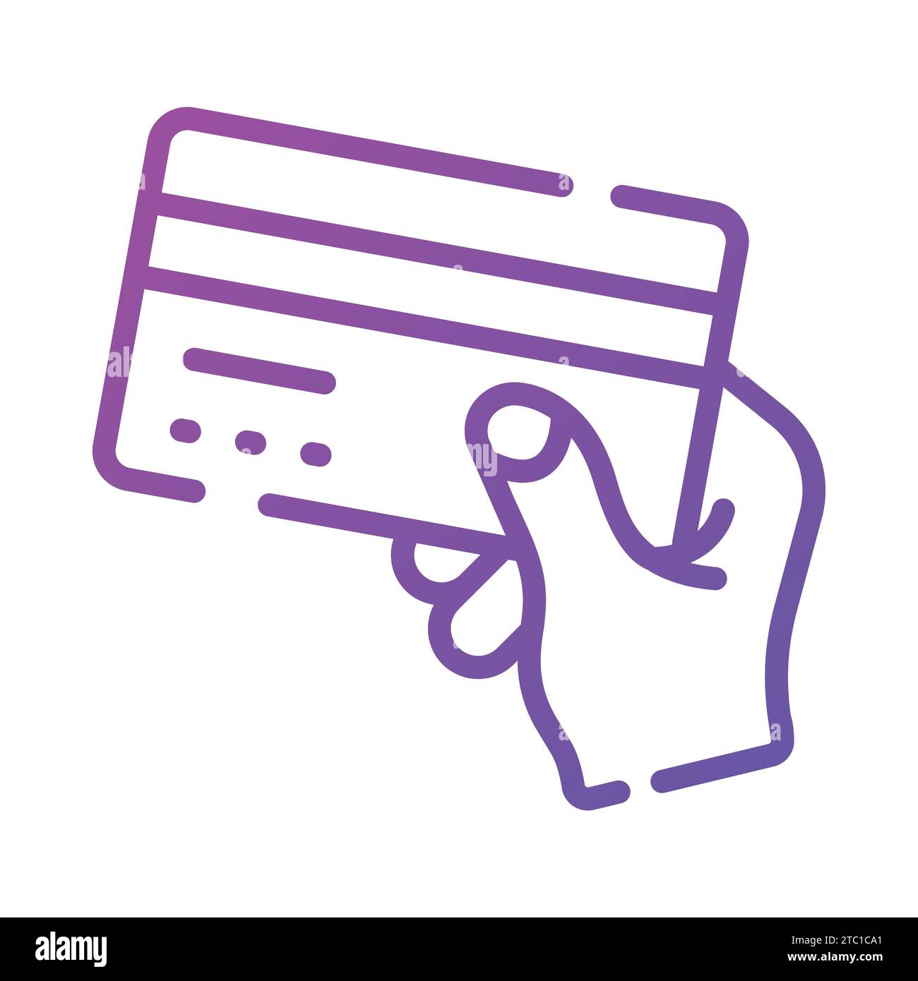 Icona di pagamento con carta di credito che indica il concetto di pagamento con carta, vettore pronto all'uso. Illustrazione Vettoriale