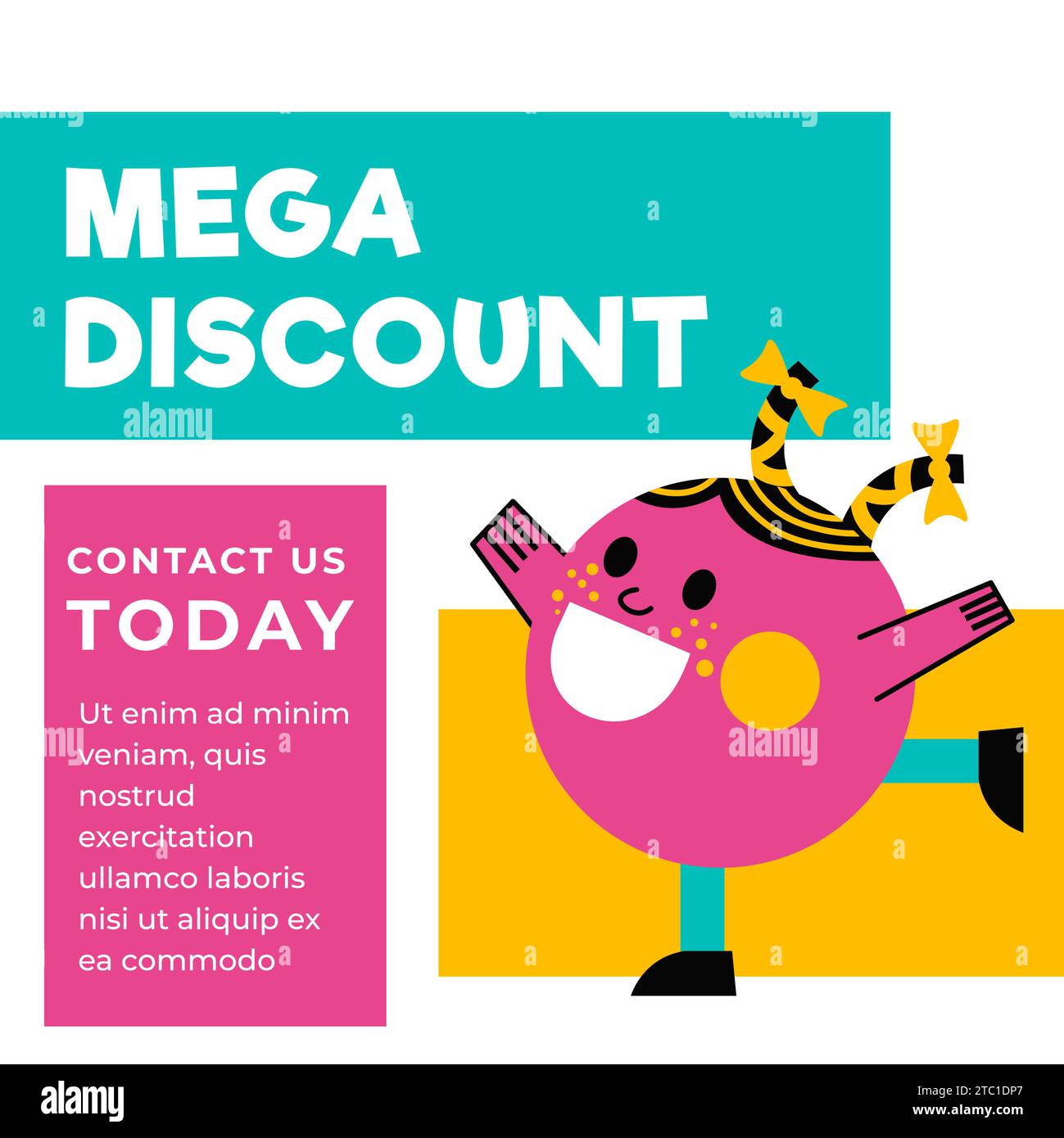 Mega sconti in negozio, sconti e offerte promozionali Illustrazione Vettoriale
