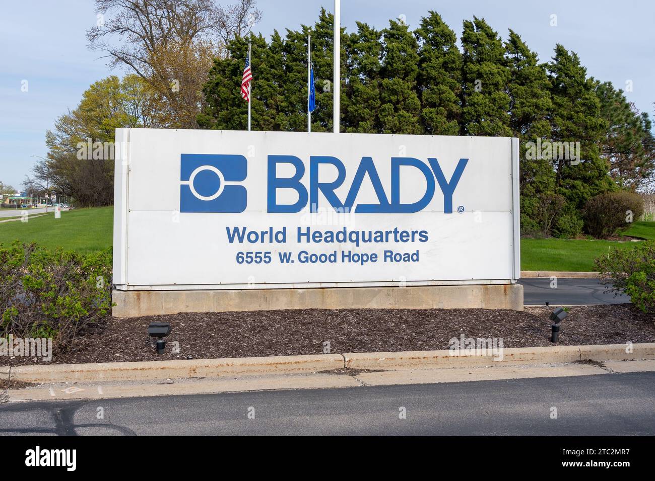 Brady Corporation sede centrale mondiale a Milwaukee, Wisconsin, Stati Uniti Foto Stock