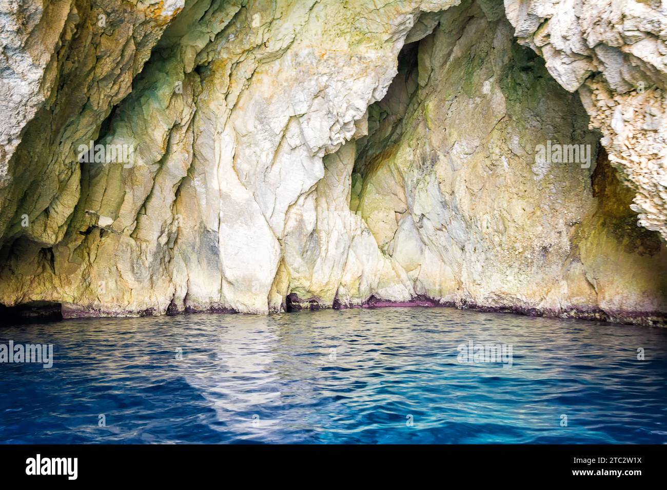 Un dettaglio della Grotta Azzurra (Malta) Foto Stock