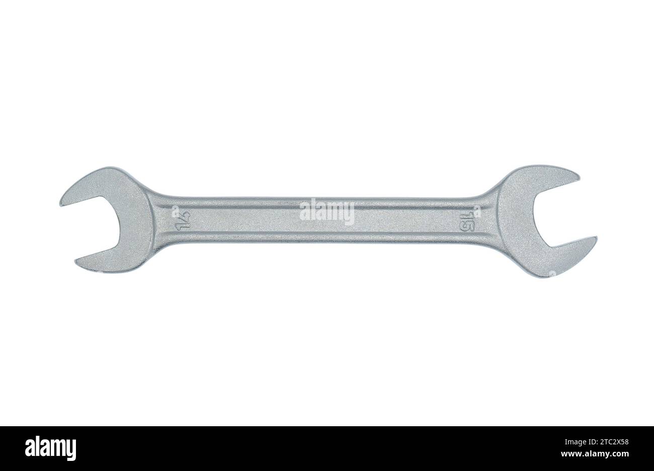 Chiave fissa 14-15 mm isolata su sfondo bianco Foto Stock